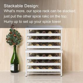 img 2 attached to TQVAI 3-Tier Spice Rack Organizer With Pull Out Drawers - 30 Jars And Labels - Perfect For Kitchen Countertops, Cabinets And Pantry - Upgraded Version In White