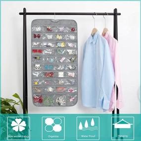 img 2 attached to DonYeco 1 Pack Hanging Jewelry Organizer, 80-Pocket Jewelry Organizer Hanging, For Jewelry Earring Necklace Bracelet Ring Storage Travel Holder
