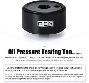 img 3 attached to 🛠️ PQY EN-47971 Oil Pressure Gauge Adapter: Ideal Kent Moore Tool for Gen 4 & 5 V8 Engines (Black)