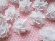 🌼 pack of 30 mini chiffon flower hair accessories - 1 inch hair flower headband in white by yycraft logo