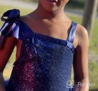 img 1 attached to Elegant Sequin Tutu Flower Girl Dress with One-Shoulder Design for Weddings and Pageants review by Sri Wells