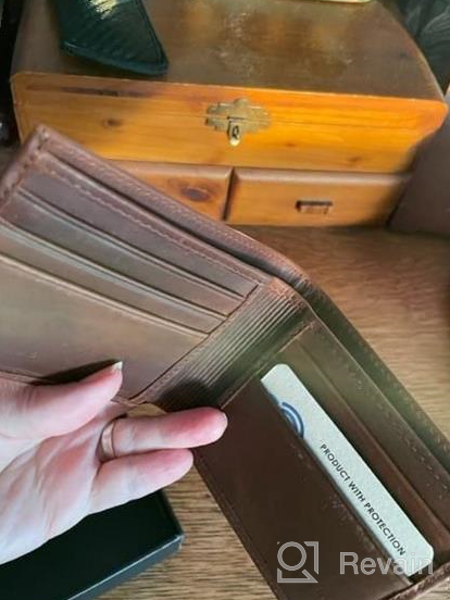 img 1 attached to Kolossus Wallet For Men, Full Grain Leather, Minimalist Slim, RFID Blocking, Billfold With 6 Card Slots (Brown) review by Michael Hawkins