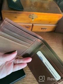 img 6 attached to Kolossus Wallet For Men, Full Grain Leather, Minimalist Slim, RFID Blocking, Billfold With 6 Card Slots (Brown)