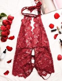 img 1 attached to Ababoon Women One Piece Lingerie Lace Sexy Baby Dolls Teddy Sleepwear