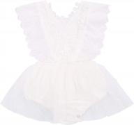 kayotuas newborn infant baby girls butterfly sleeve romper clothes ruffle lace bodysuit tutu dress jumpsuit princess outfit логотип