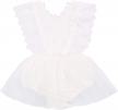 kayotuas newborn infant baby girls butterfly sleeve romper clothes ruffle lace bodysuit tutu dress jumpsuit princess outfit logo
