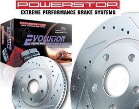 img 2 attached to 🔝 Enhance Your Braking Performance with Power Stop K5368 Rear Z23 Carbon Fiber Brake Pads & Drilled/Slotted Rotors Kit