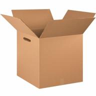 сверхмощные коробки aviditi с двойными стенками 18x18x18 из гофрированного картона с отверстиями для рук (упаковка из 10 шт.) для легкой упаковки и перемещения плюс защита, крафт логотип