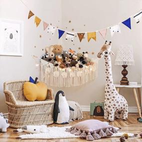 img 3 attached to Boho-Inspired Macrame Hammock & Starlight Storage: Perfect For Nursery Rooms