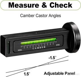img 2 attached to 🔧 Toolwiz Universal Adjustable Magnetic Gauge: Ultimate Wheel Alignment Tool for Car, Truck, RV Tire Repair – Camber & Castor Alignment, Caster Wheel Gauge, Black