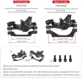 img 1 attached to Adjustable Mechanical Disc Brake Set With Aluminum Front And Rear Calipers, Accompanied By 160Mm Brake Rotors - Ideal For Mountain Bikes, Road Bicycles, Fixed Gear And BMX Cycling
