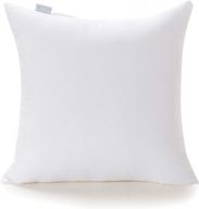 soft square decorative pillow insert - acanva hypoallergenic form stuffer cushion sham filler, white (1 count, pack of 1) logo