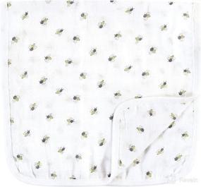 img 1 attached to 🍼 Hudson Baby Organic Muslin Burp Cloth Set, 7 Pack, Unisex, One Size