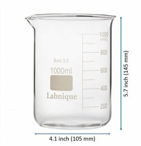 img 1 attached to 1000Ml / 1L Low Form Glass Griffin Beaker (6 Pack)