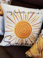 img 1 attached to Add Sunshine To Your Home With AENEY Summer Pillow Covers - Set Of 4 Sunflower Gnome And Bee Designs For Farmhouse Decor review by Bryan Crayton