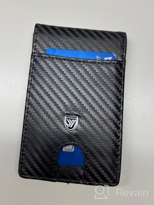 img 1 attached to 👝 Premium Carbon Fiber Leather Wallet: Men's Accessory for Cards, Cash & Organizers review by Brian Fishel