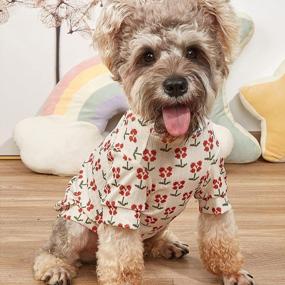 img 3 attached to Cute Flower Print SGQCAR Dog Shirts For Small Dogs: Soft And Breathable Pet Clothes For Summer - Ideal For Girl Dogs
