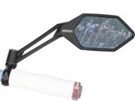 venzo bicycle handlebar mounted mirrors with silver or blue lens, 75% anti-glare glass for road and mountain bikes - left, right, or pair available logo