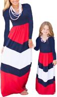 👗 stylish and trendy wiwiqs striped chevron dresses for girls: long and versatile clothing options logo