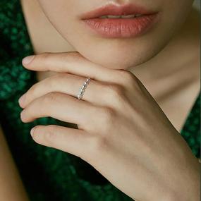 img 2 attached to Избавьтесь от беспокойства с кольцом LOVECOM из стерлингового серебра 925 пробы - идеальное кольцо-спиннер для снятия стресса для женщин и мужчин