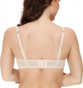 img 2 attached to Sheer Elegance: YANDW Unlined Bra With Demi And Plunge Style