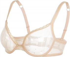 img 4 attached to Sheer Elegance: YANDW Unlined Bra With Demi And Plunge Style