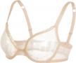 sheer elegance: yandw unlined bra with demi and plunge style logo