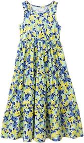 img 2 attached to 👗 UNACOO 2 Pack Sleeveless Cotton Dresses: Stylish and Comfortable Girls' Clothing