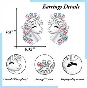 img 2 attached to Magical Shonyin Unicorn Earrings - The Perfect Gift For Girls Aged 2-12
