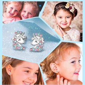 img 3 attached to Magical Shonyin Unicorn Earrings - The Perfect Gift For Girls Aged 2-12