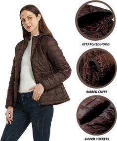 img 1 attached to SUNDAY ROSE Packable Lightweight Quilted Women's Clothing : Coats, Jackets & Vests