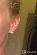 img 1 attached to Sterling Rhodium Simulated Screwback Earrings - Stunning Jewelry for Girls review by David Schweigert