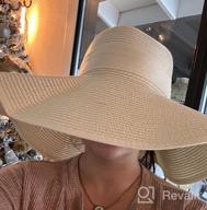 img 1 attached to Stay Stylish And Protected With Women'S Big Bowknot Straw Sun Hat - UPF 50+ review by Alejandro Silem