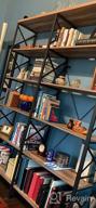 img 1 attached to 6-Tier 80.7” H Industrial Bookshelf - Double Wide Metal Frame Display Shelves By HOMYSHOPY (Gold & Black) review by Kyle Gresham