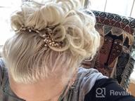 img 1 attached to SWACC Platinum Blonde Curly Bun Extension With Easy Stretch Combs - Clip-In Ponytail Hairpiece For Messy Chignon And Tray Ponytail Styles review by Danielle Landry