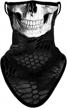 venswell skull print 3d neck gaiter bandana face mask with ear loops - ideal for motorcycle, cycling, running, hiking, and more logo
