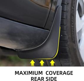 img 1 attached to 🚗 2021 Tesla Model Y Mud Flaps Splash Guards - Drill-Free Fender Mud Guard Accessories (4PC Compatible)