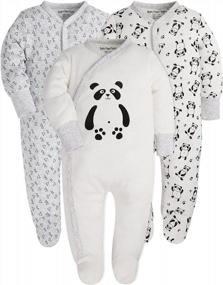 img 4 attached to Cute & Comfy Baby Footed Pajamas - Long Sleeve Onesies For Toddler Boys & Girls