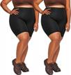 2x & 3x plus size biker shorts for women - 8" buttery soft workout, yoga and running shorts from nexiepoch (2 pack) logo
