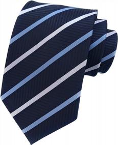 img 2 attached to Elfeves Men'S Modern Striped Patterned Formal Ties College Daily Woven Neckties