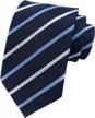 elfeves men's modern striped patterned formal ties college daily woven neckties logo