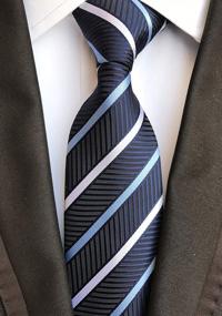 img 1 attached to Elfeves Men'S Modern Striped Patterned Formal Ties College Daily Woven Neckties