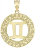 стильный кулон из 14-каратного желтого золота с изображением вашего знака зодиака и созвездия логотип
