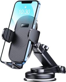 img 4 attached to 📱 Ruiwwo Car Phone Mount Holder – Dashboard & Windshield [Strong Suction] – Universal Compatible with iPhone 13 Pro Max/12/11/XS/8 & More