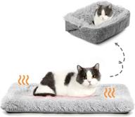 😺 hdlkrr self-warming cat and small dog bed: ultra-cosy thermal mat for indoor and outdoor pets, calming crate cushion included - 23.6x19.7inch logo