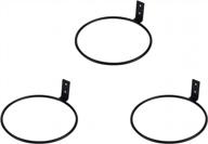 stylish and sturdy: tqvai 6" metal planter hangers - 3 pack wall-mounted flower pot holder rings in black logo
