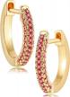 gold-plated fettero huggie hoop earrings for women: dainty and hypoallergenic with beaded, circle, spike, snake, heart, lightning, and cz designs logo