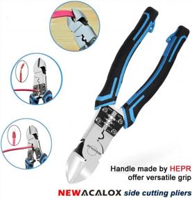 img 1 attached to Get The Job Done Right: Industrial Compound Action 3Pcs Pliers Set With Wire Stripper And Crimper Function By NEWACALOX