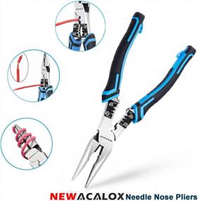 img 2 attached to Get The Job Done Right: Industrial Compound Action 3Pcs Pliers Set With Wire Stripper And Crimper Function By NEWACALOX