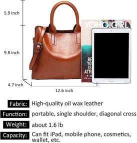 img 2 attached to Pahajim Handle Satchel Fashion Handbags: Sleek Women's Handbags & Wallets